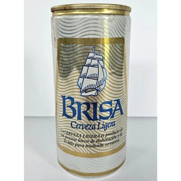 Brisa Cerveza Ligera Beer 12oz Pull Tab empty Aluminum Can Monterrey Mexico - Picture 4 of 16